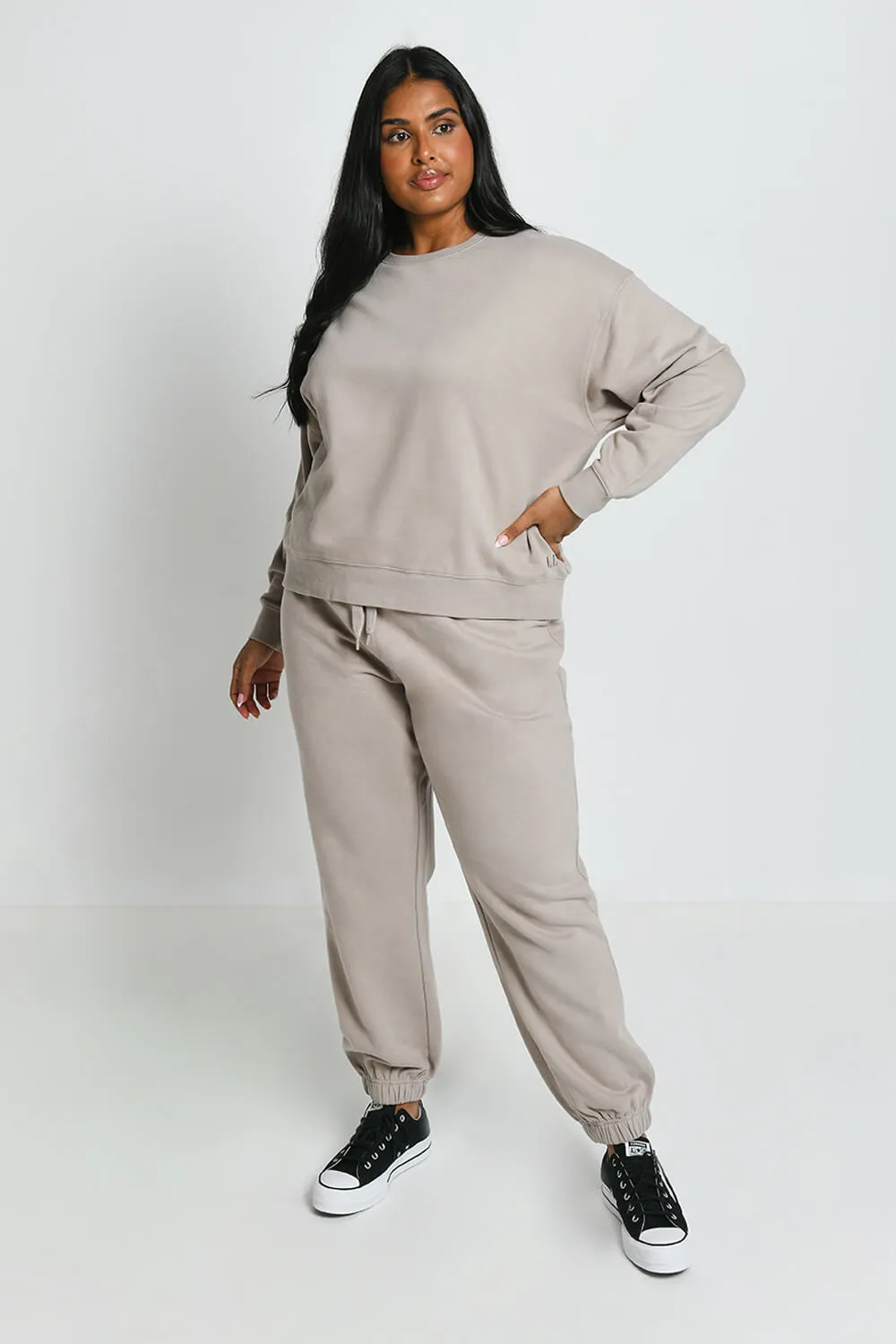 Curve Everyday Comfy Joggers - Oatmeal Beige sold by LOVALL