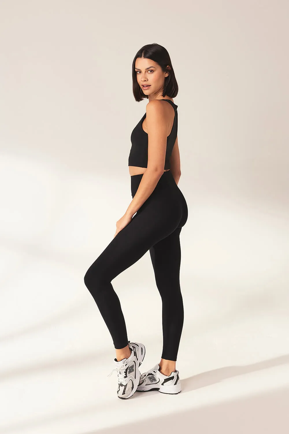 Lightweight Everyday High Waisted Leggings - Black sold by LOVALL product image thumbnail 3