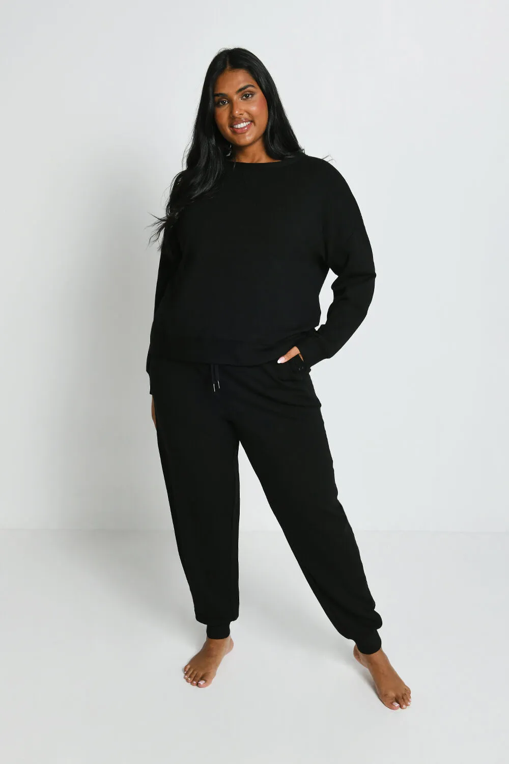 Curve Luxe Lounge Jogger - Black sold by LOVALL
