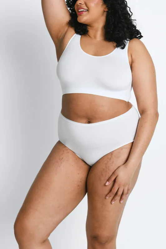 Curve High Rise Cotton Full Briefs 3 Pack - White sold by LOVALL