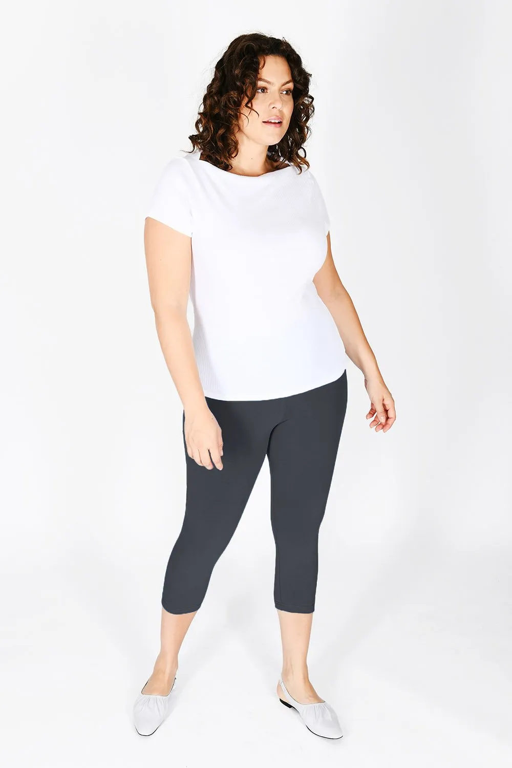 Curve Everyday Cropped Leggings - Odyssey Grey sold by LOVALL