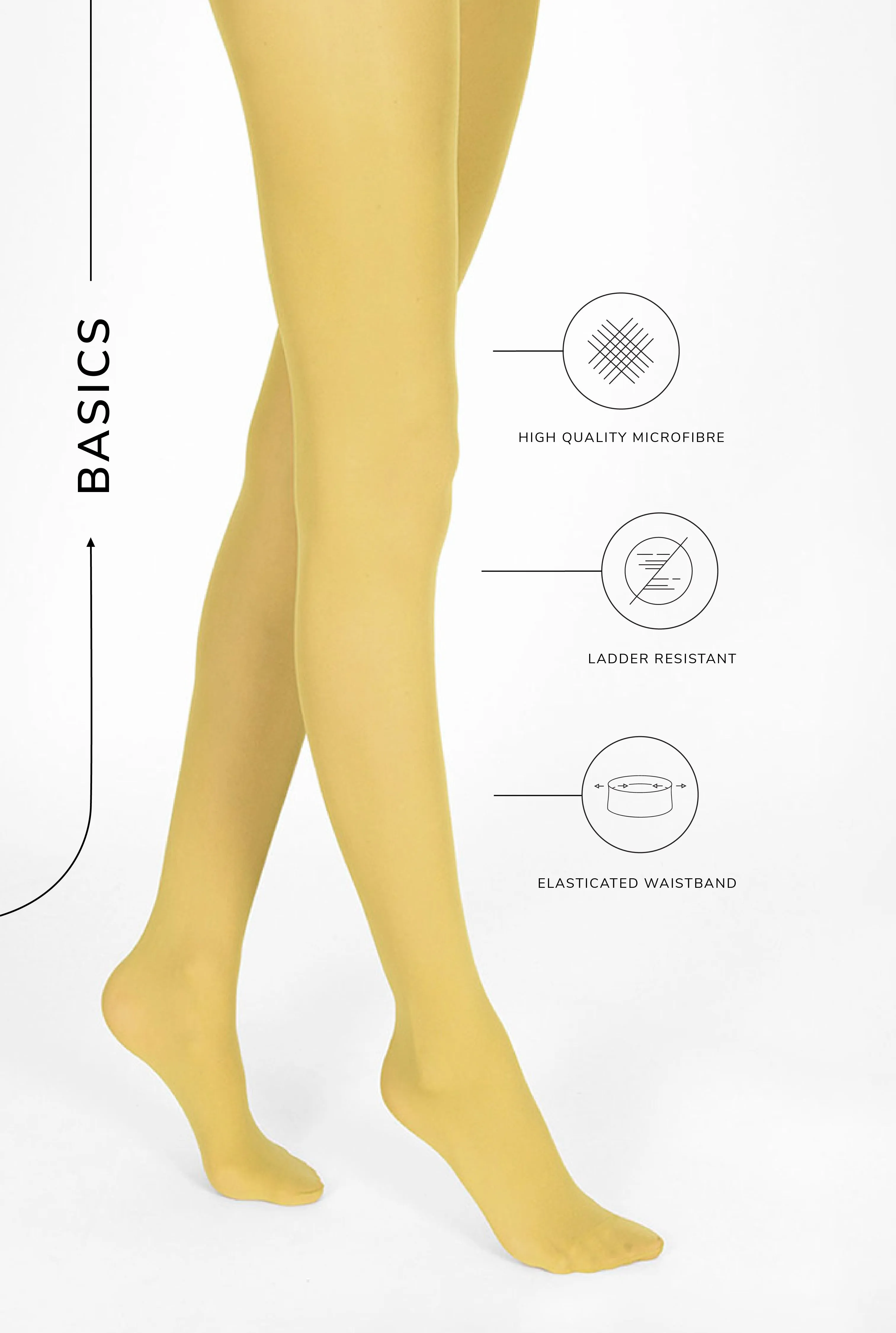 40 Denier Tights - Mustard sold by LOVALL product image thumbnail 3