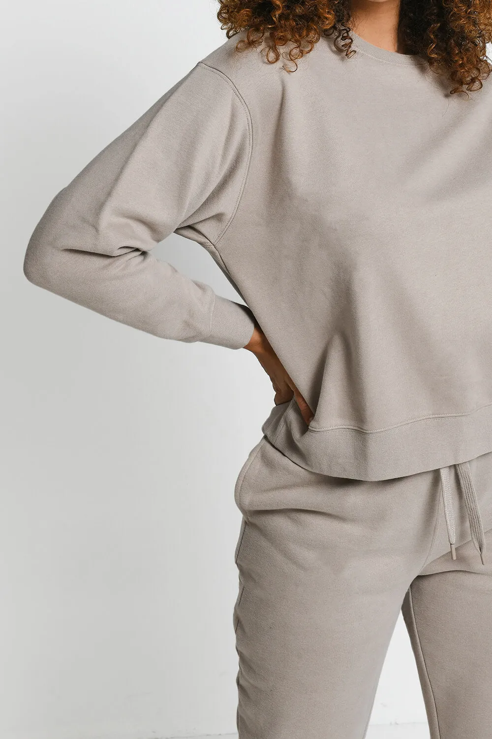 Everyday Comfy Sweatshirt - Oatmeal Beige sold by LOVALL product image thumbnail 4