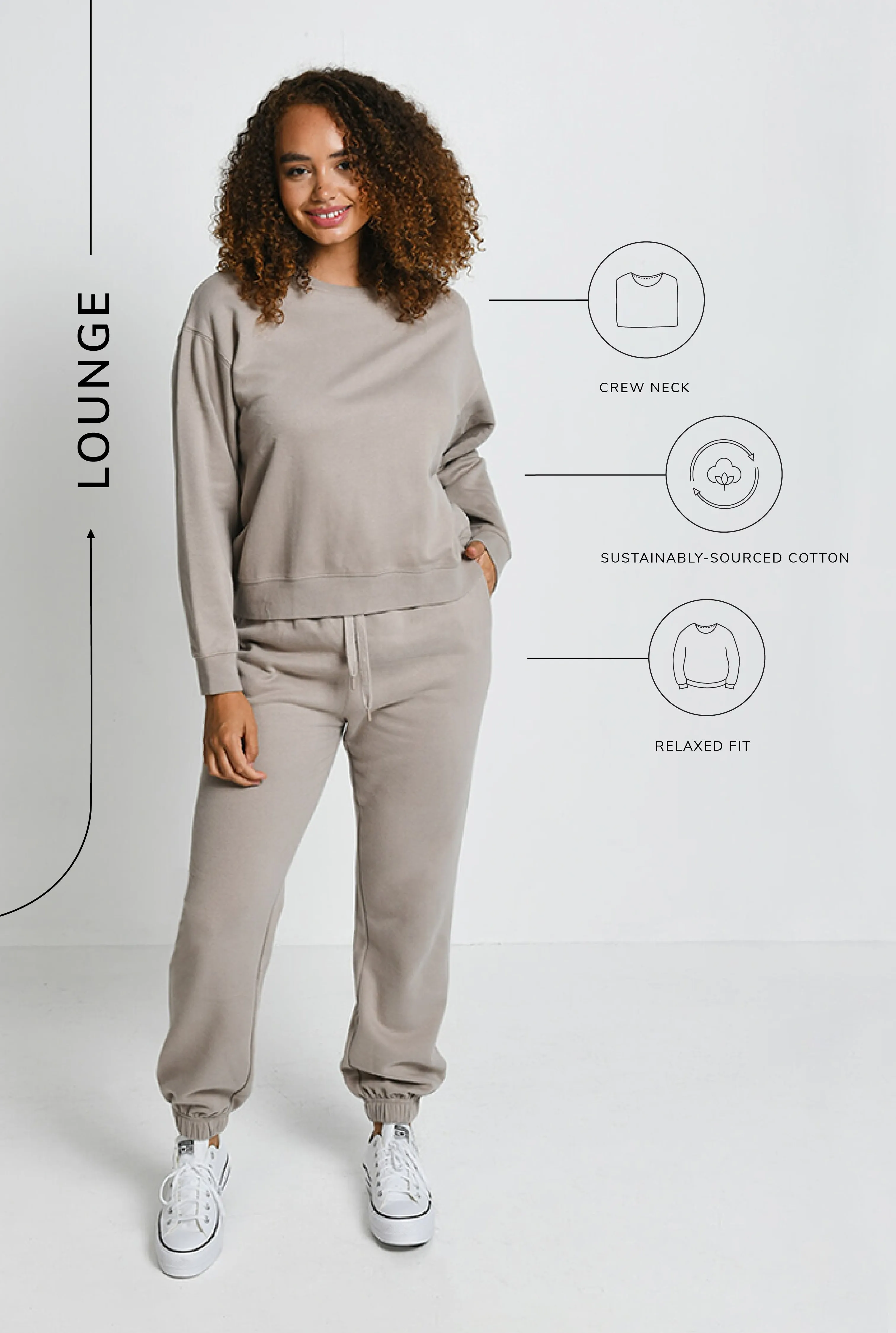 Everyday Comfy Sweatshirt - Oatmeal Beige sold by LOVALL product image thumbnail 3