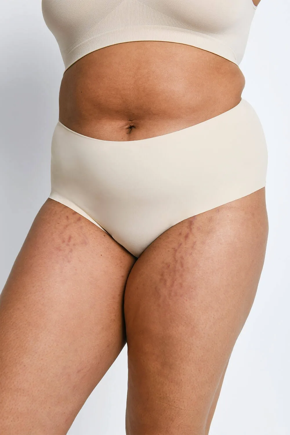 Curve High Rise Seamless Full Briefs 3 Pack - Beige sold by LOVALL product image thumbnail 2