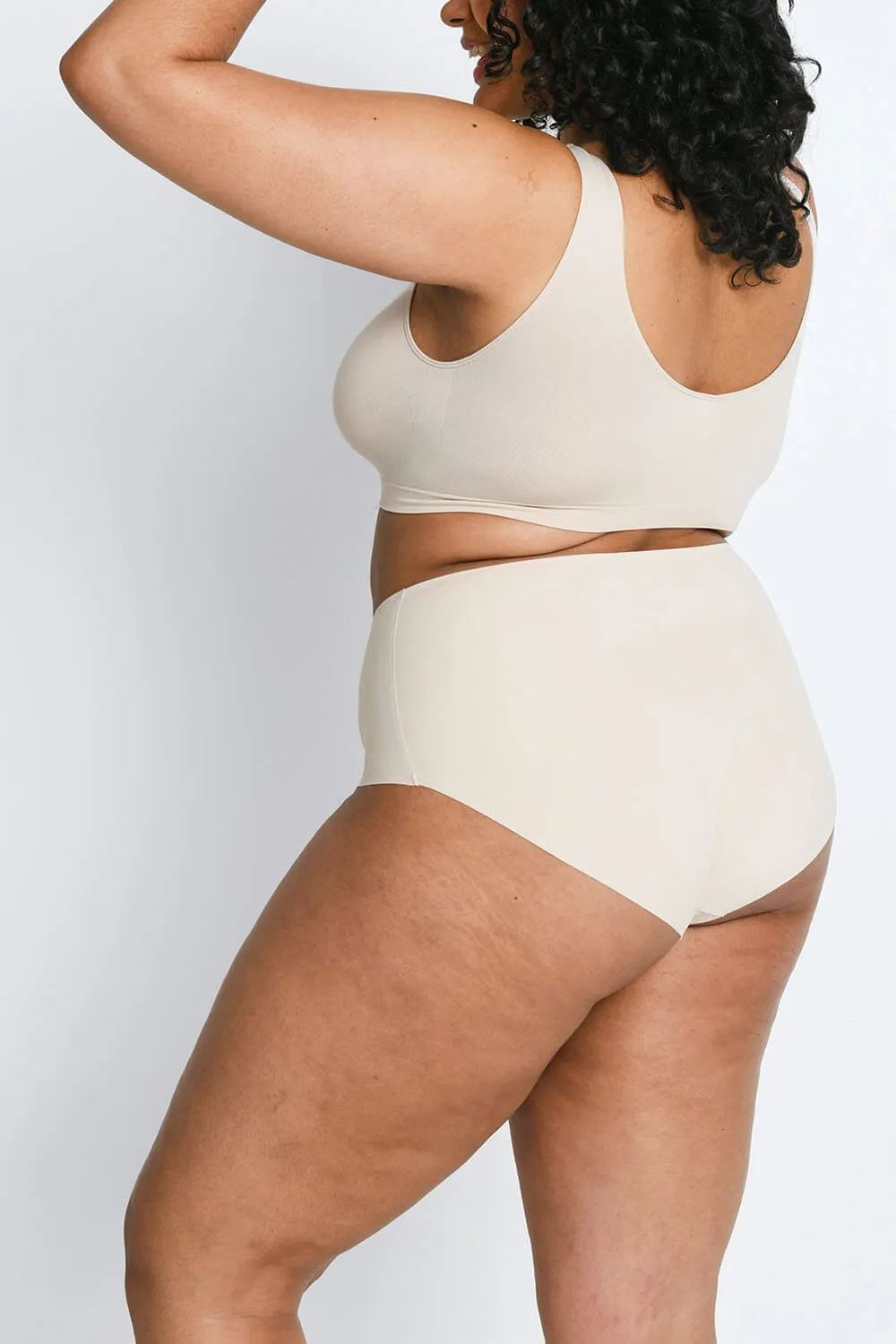 Curve High Rise Seamless Full Briefs 3 Pack - Beige sold by LOVALL product image thumbnail 5