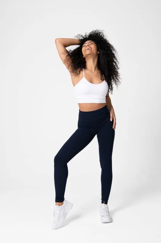 Everyday High Waisted Leggings - Navy Blue sold by LOVALL