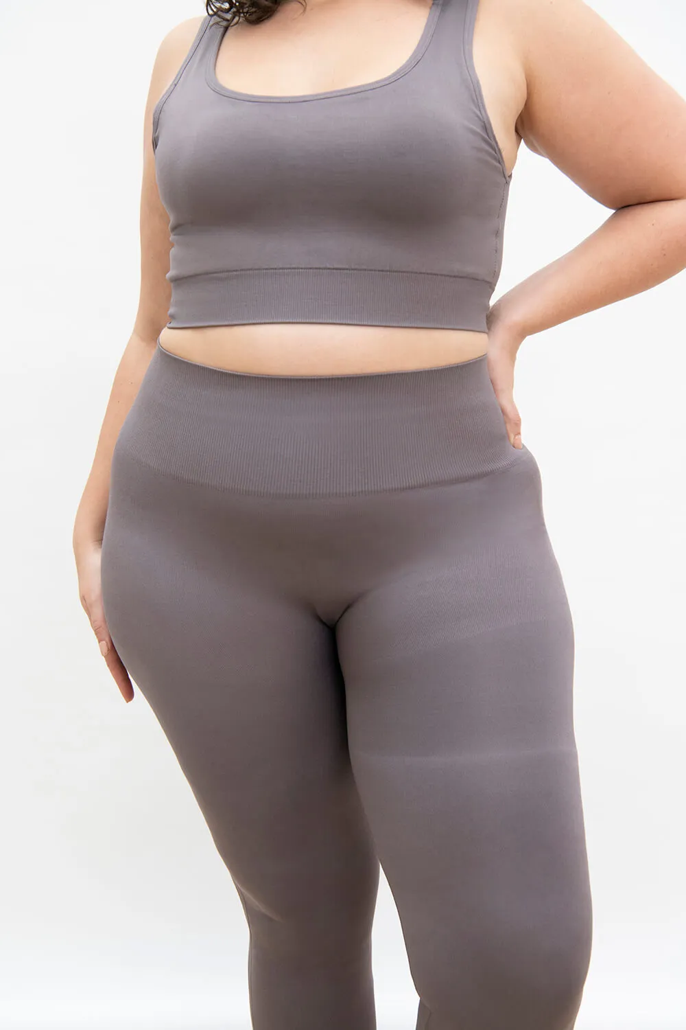 Curve Ultimate High Waisted Seamless Leggings - Deep Mauve sold by LOVALL product image thumbnail 4