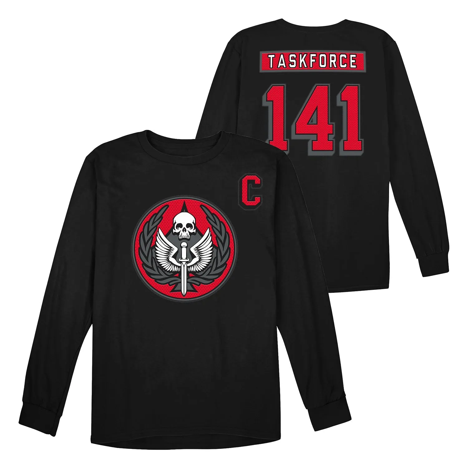 Call of Duty Hockey Task Force 141 Black Long Sleeve T-Shirt sold by Call of Duty