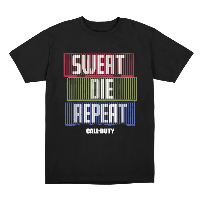 Call of Duty Sweat Die Repeat Black T-Shirt sold by Call of Duty