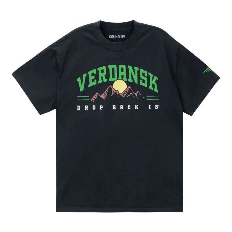 Call of Duty: Warzone Verdansk Drop Back In Black T-Shirt made by Call of Duty