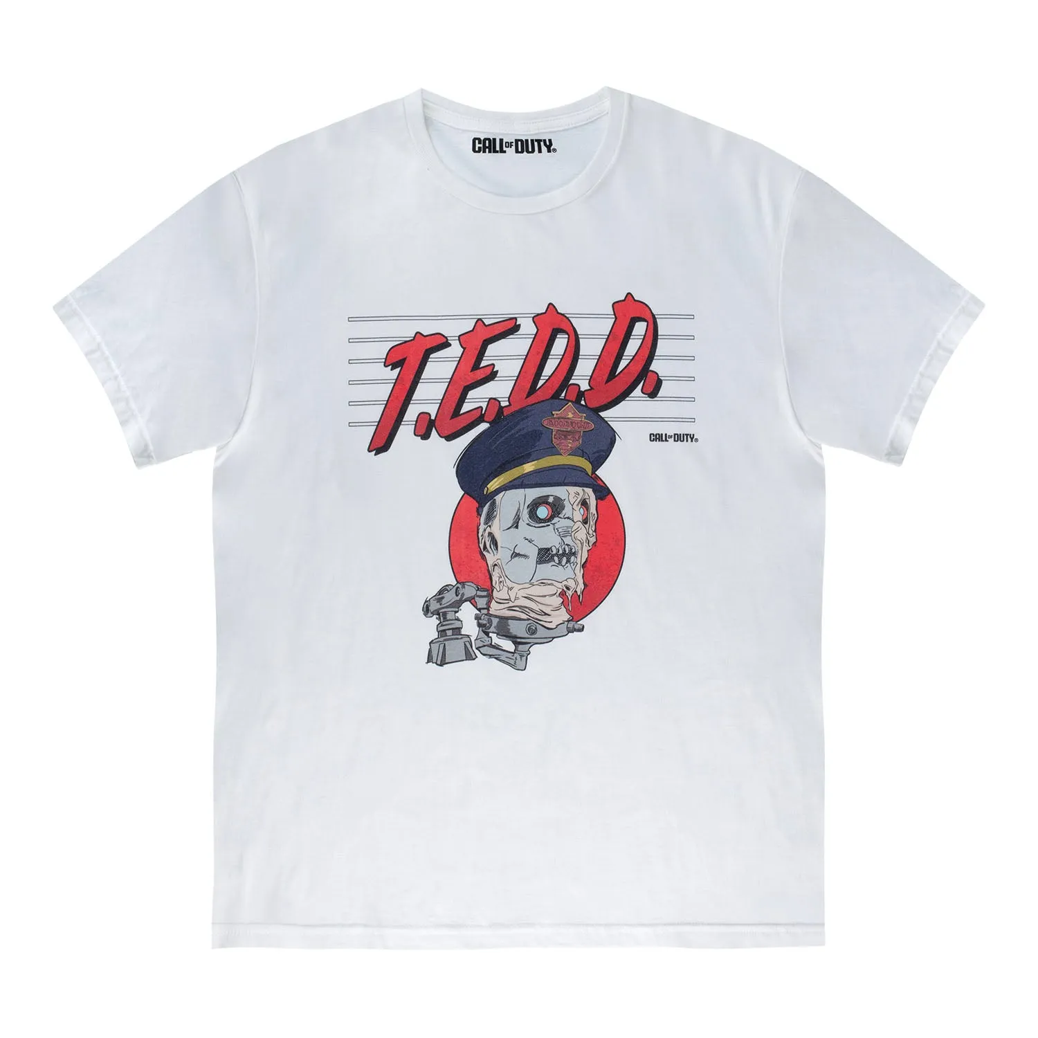 Call of Duty: Black Ops 7 Zombies T.E.D.D. White T-Shirt sold by Call of Duty