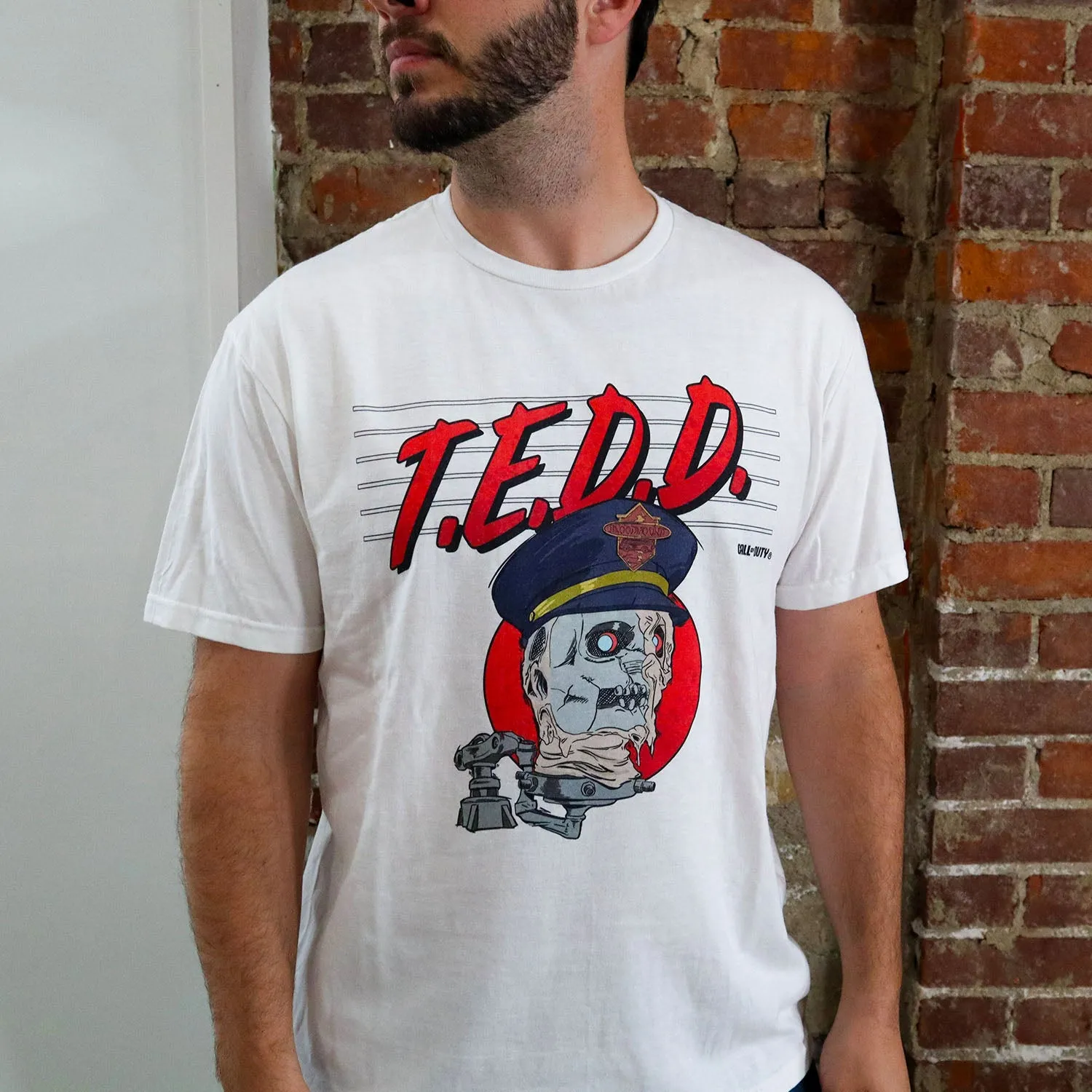 Call of Duty: Black Ops 7 Zombies T.E.D.D. White T-Shirt sold by Call of Duty product image thumbnail 2