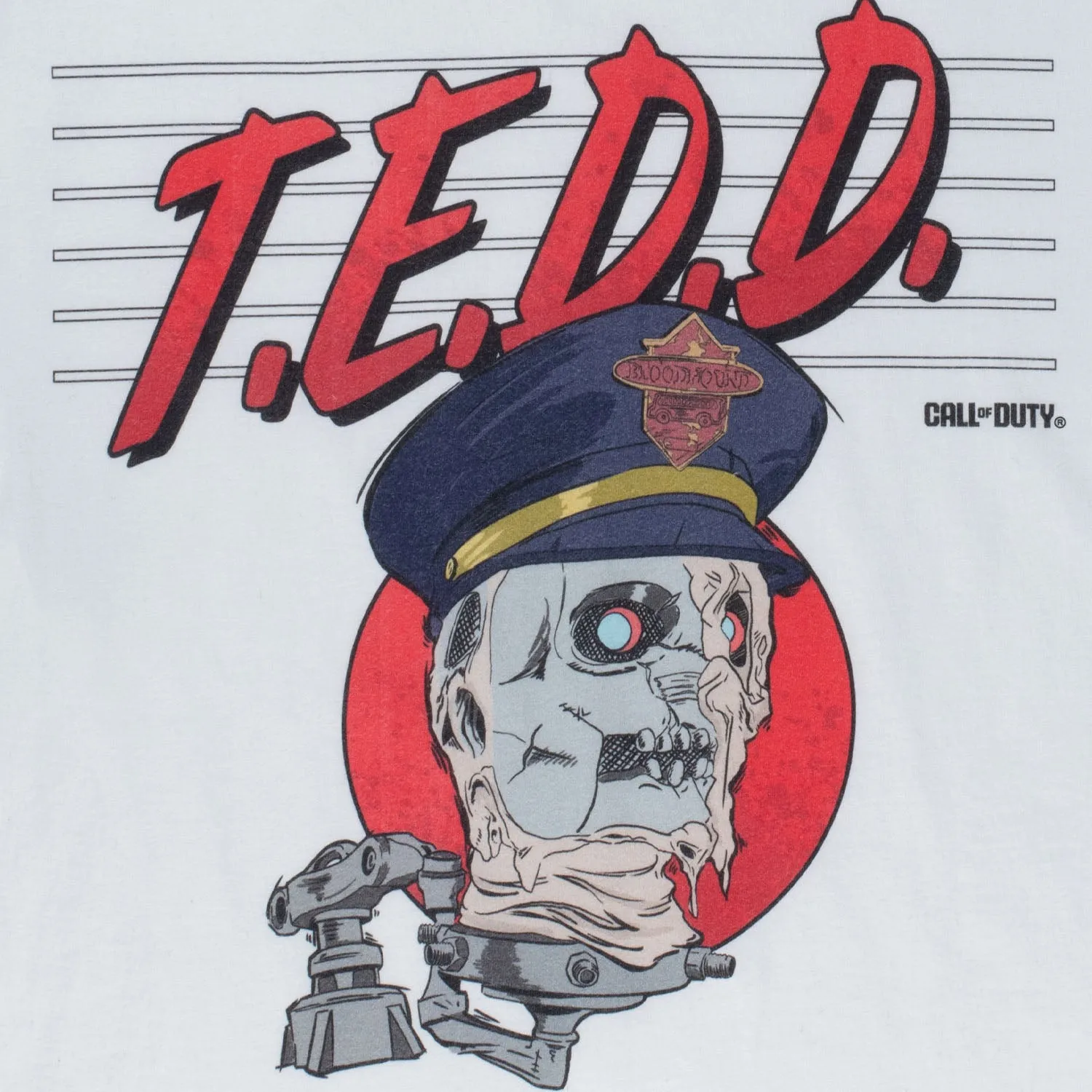 Call of Duty: Black Ops 7 Zombies T.E.D.D. White T-Shirt sold by Call of Duty product image thumbnail 3