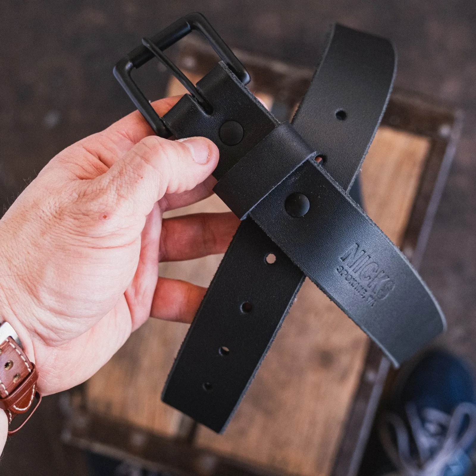 In Stock - Classic Work Belt / 1964 Blackout 1.5” / Waist Size 40 (Belt Size 44) sold by Nicks Boots