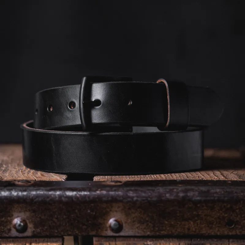 NEW | Blackout Heavy Duty Work Belt - 13-15oz Black Double Stuffed sold by Nicks Boots