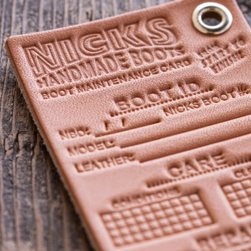 Nicks Maintenance Card – Track the Life of Your Nicks Boots sold by Nicks Boots
