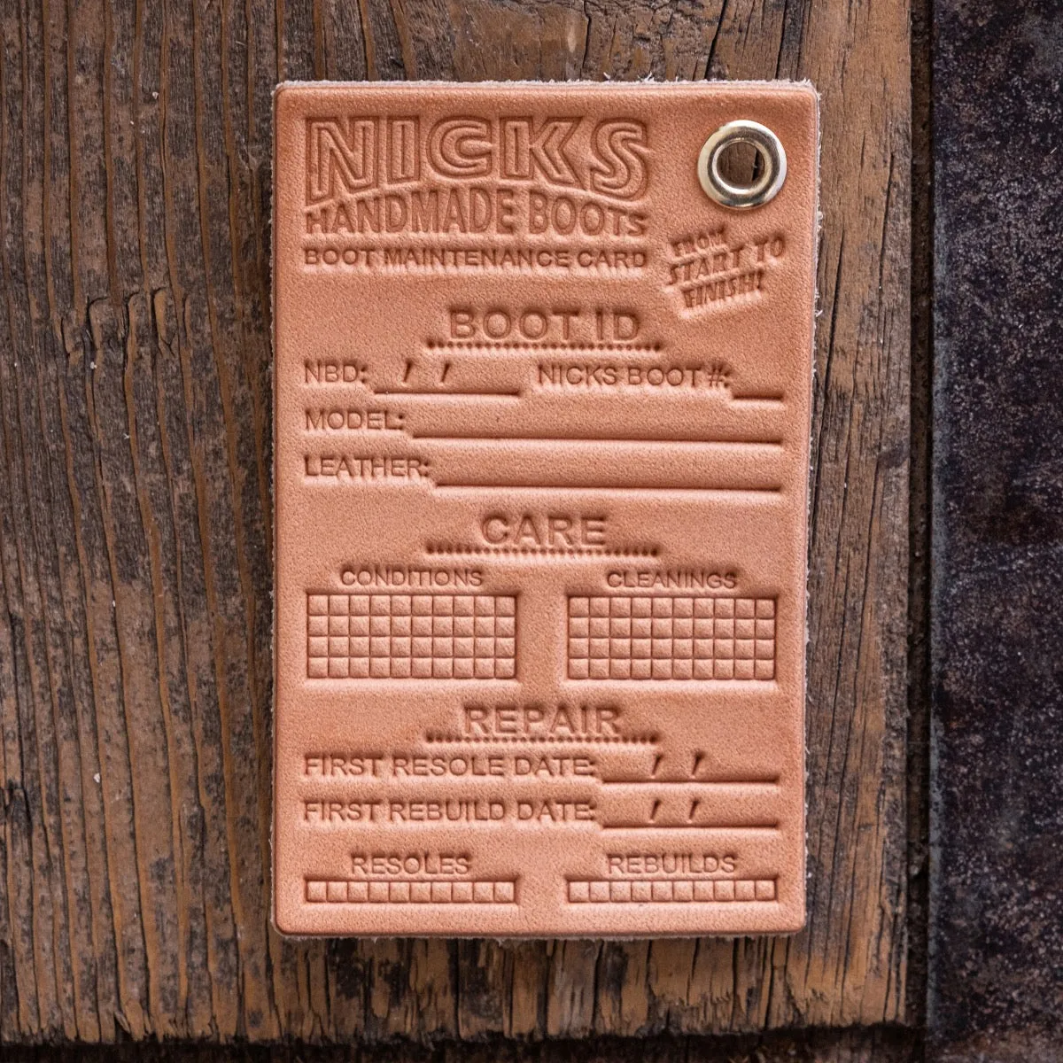 Nicks Maintenance Card – Track the Life of Your Nicks Boots sold by Nicks Boots product image thumbnail 5