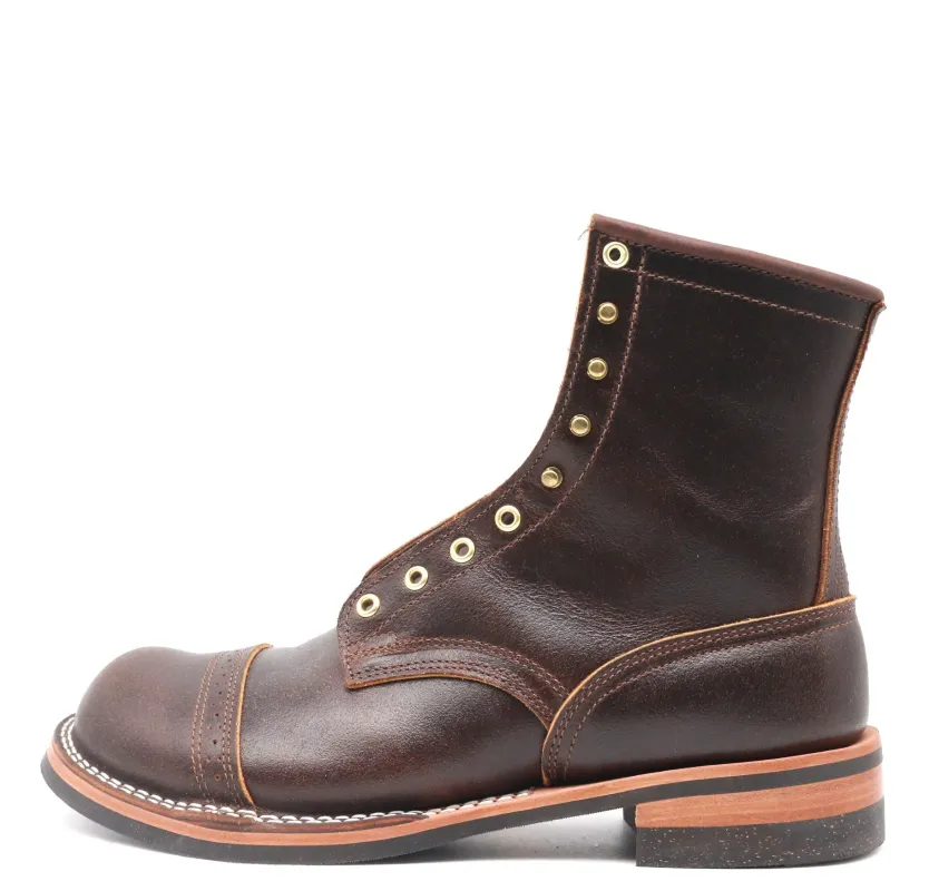 Waxed Flesh LaceUp 10.5 F - Ready To Ship! made by Nicks Boots