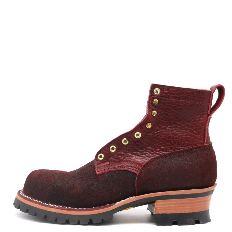 Shrunken Bison Safety LaceUp 8.5 E - Ready To Ship! made by Nicks Boots