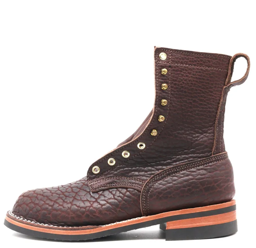 Shruken Bison LaceUp 8 D - Ready To Ship! made by Nicks Boots