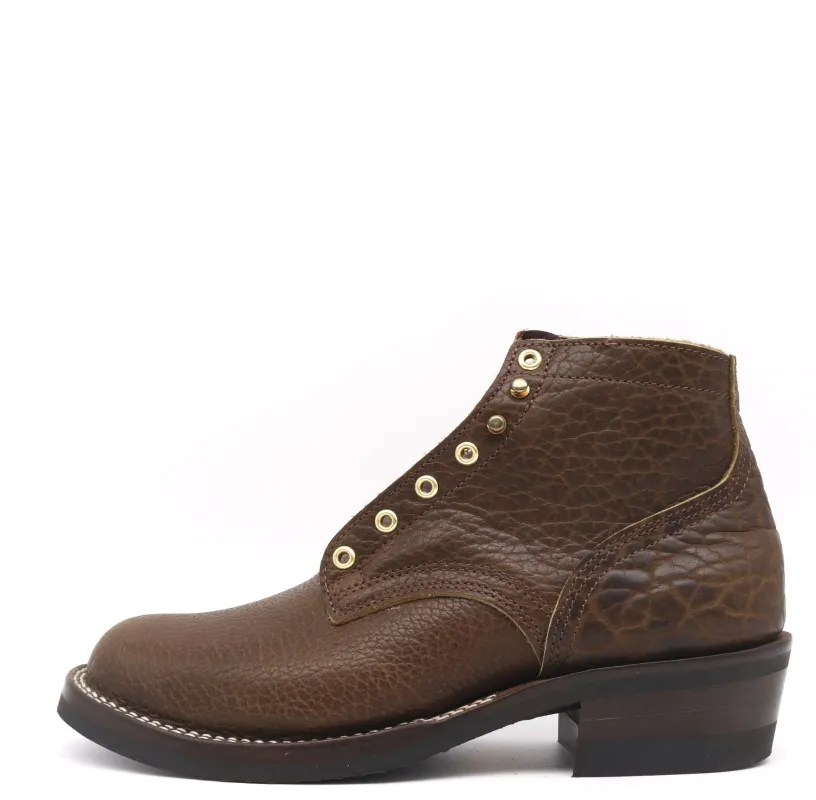 Shrunken Bison LaceUp 10.5 C - Ready To Ship! made by Nicks Boots