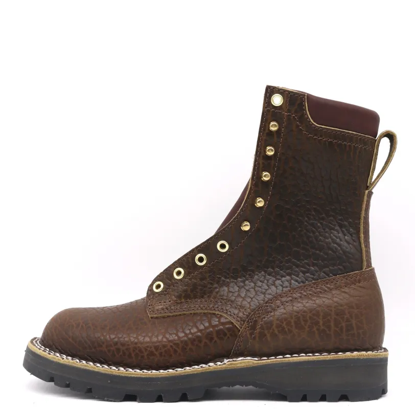 Shrunken Bison Laceup 9 E - Ready To Ship! made by Nicks Boots