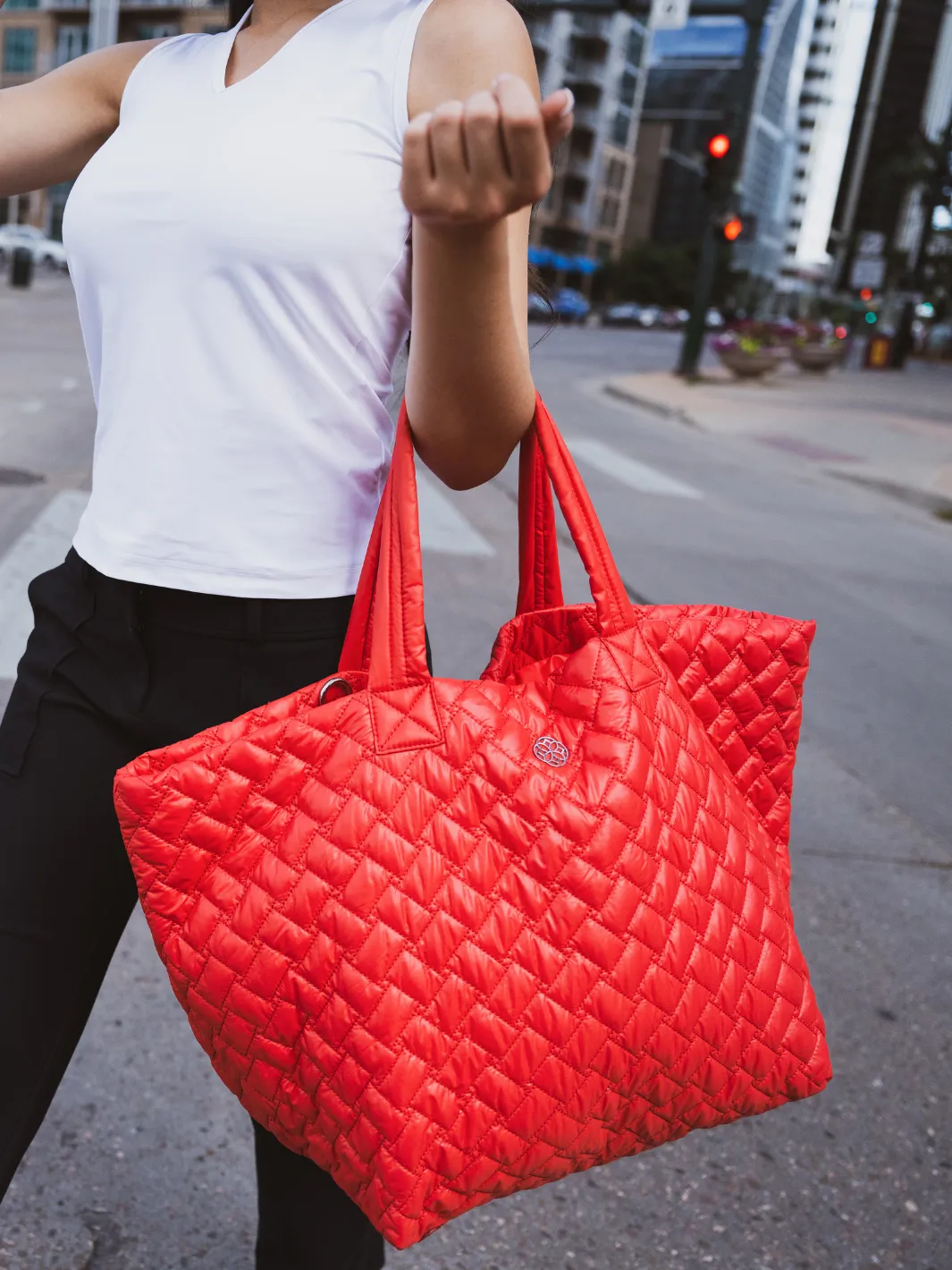 Large Quilted Tote Bag with Wallet & Crossbody Strap sold by Ameliora
