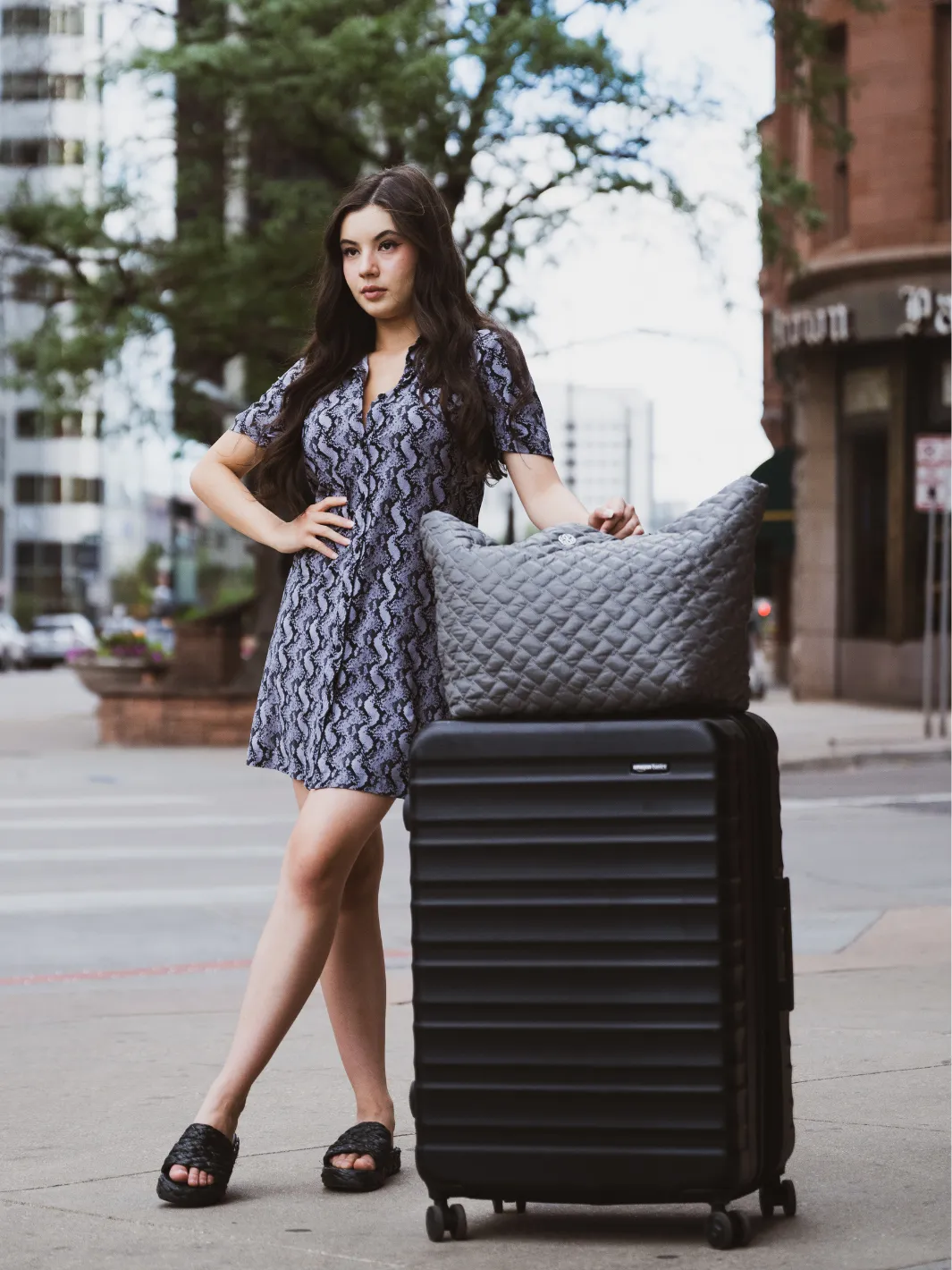 Large Quilted Tote Bag with Wallet & Crossbody Strap sold by Ameliora product image thumbnail 3