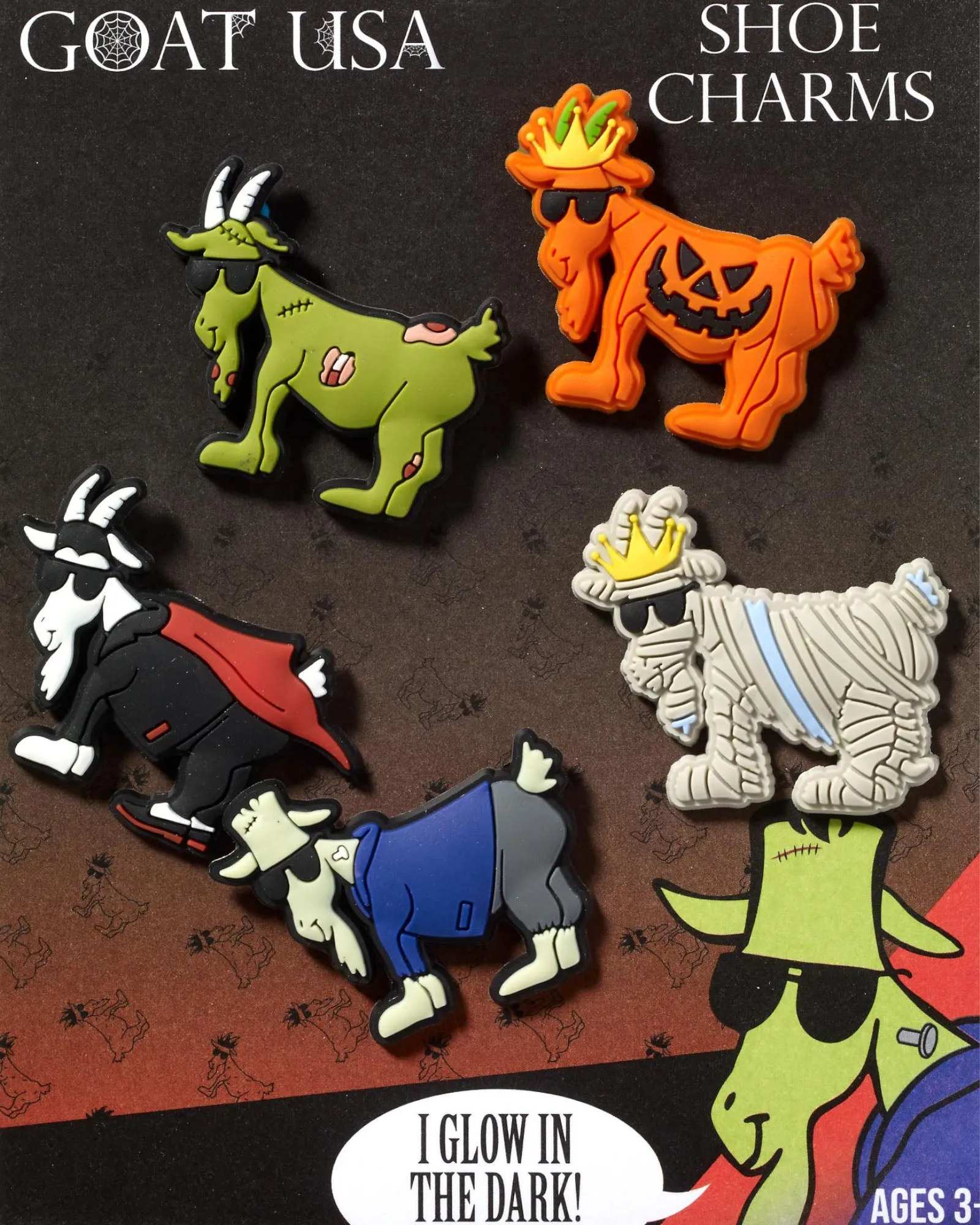 Halloween Shoe Charms (5-Pack) sold by Goat USA product image thumbnail 2