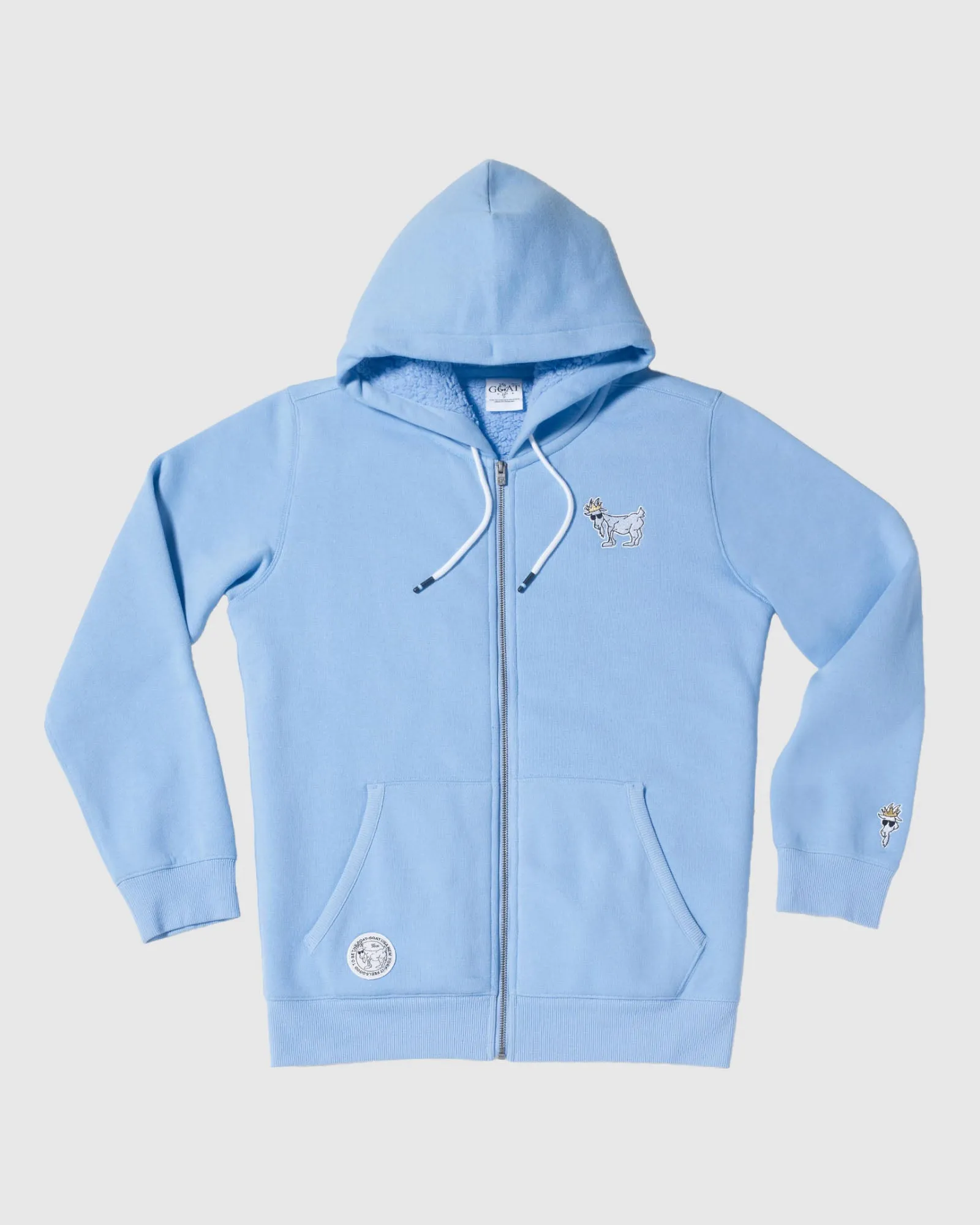 Sherpa-Lined Full-Zip Hooded Sweatshirt sold by Goat USA