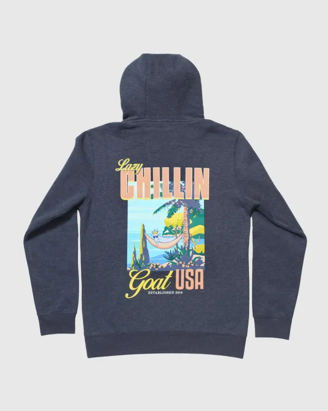 Lazy Chillin' Hooded Sweatshirt sold by Goat USA