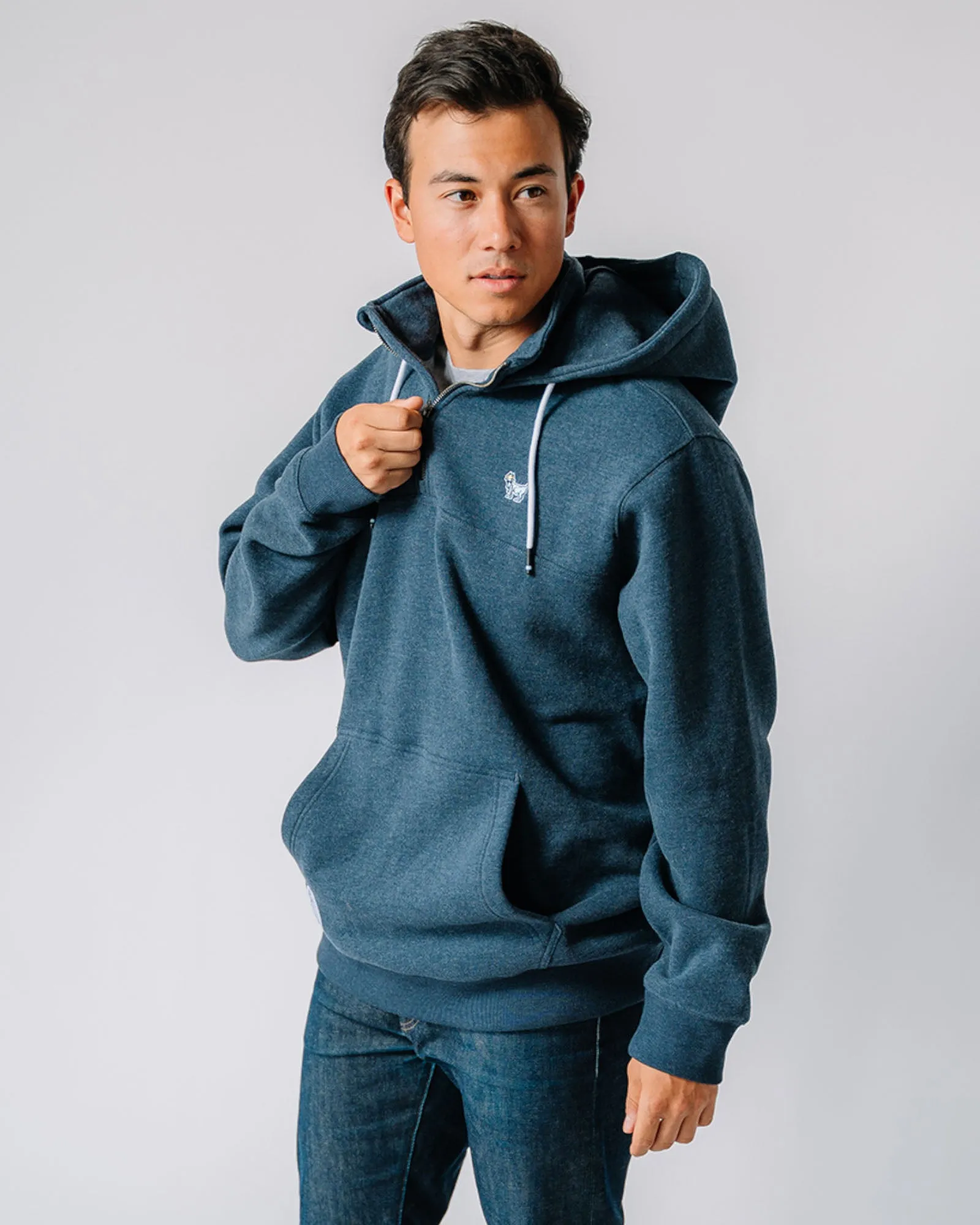 OG 1/4 Zip Hooded Sweatshirt sold by Goat USA product image thumbnail 4