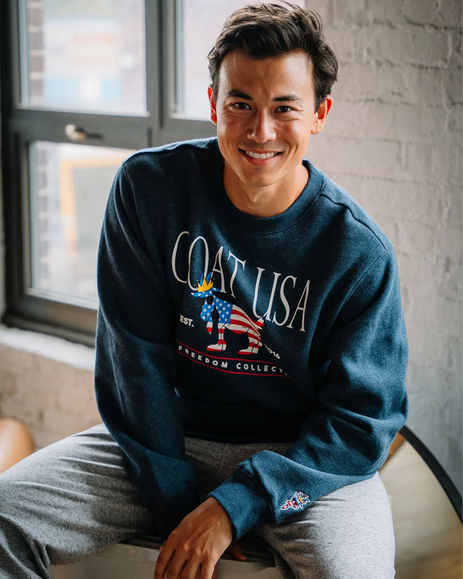 North Tyson Freedom Crewneck Sweatshirt sold by Goat USA product image thumbnail 4