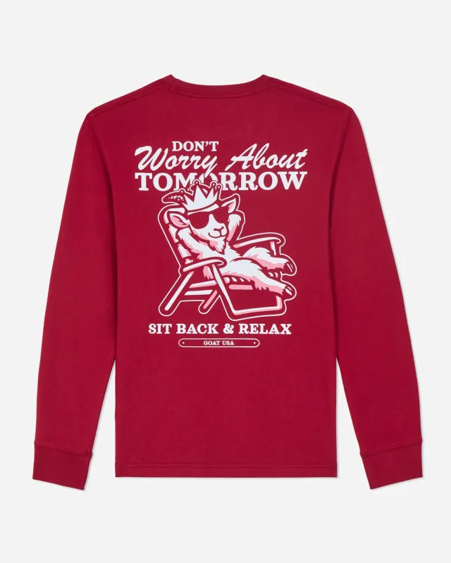 Sit Back & Relax Long Sleeve T-Shirt sold by Goat USA