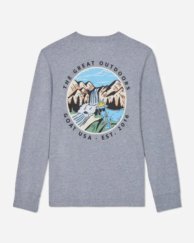The Great Outdoors Long Sleeve T-Shirt sold by Goat USA
