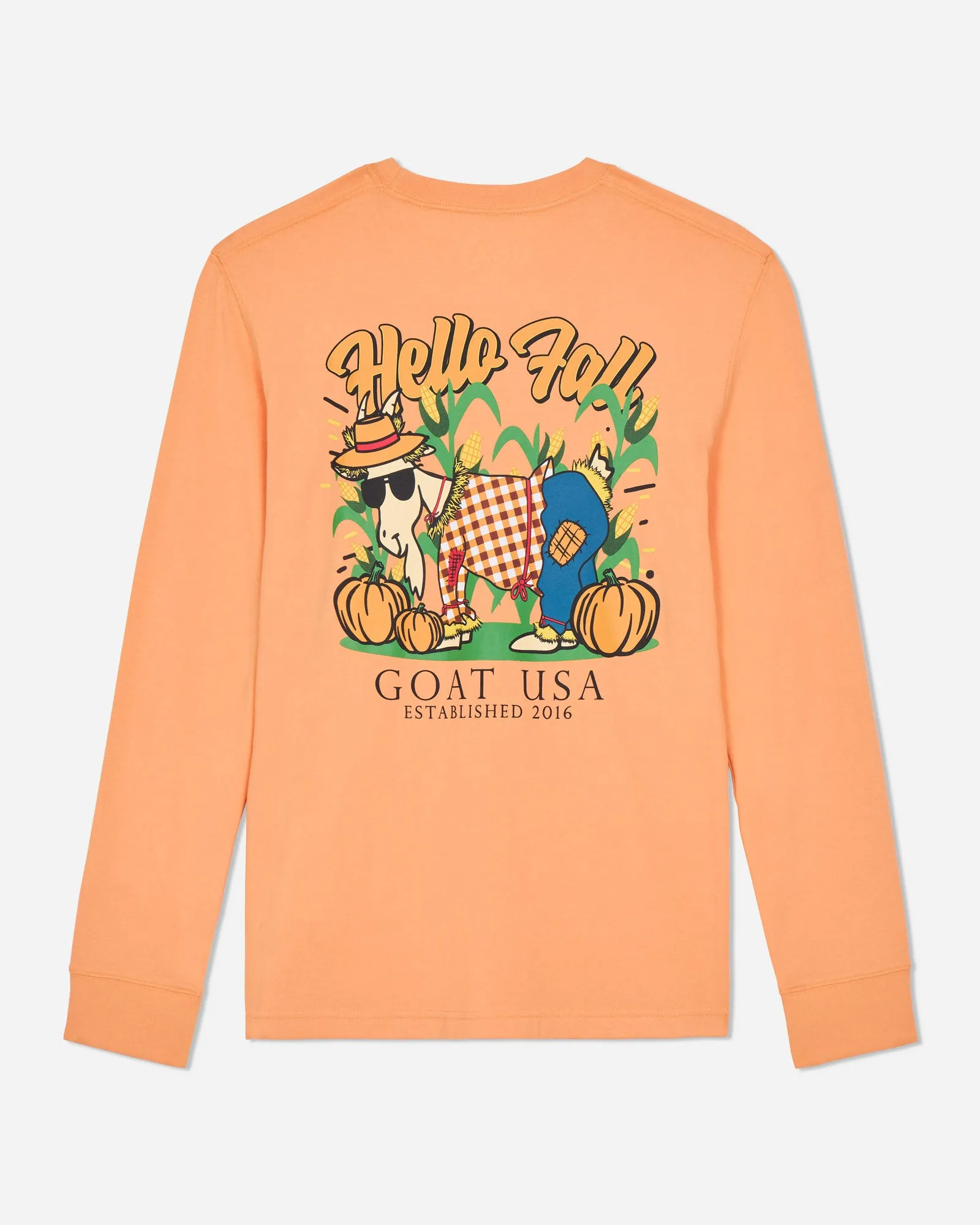 Hello Fall Long Sleeve T-Shirt sold by Goat USA