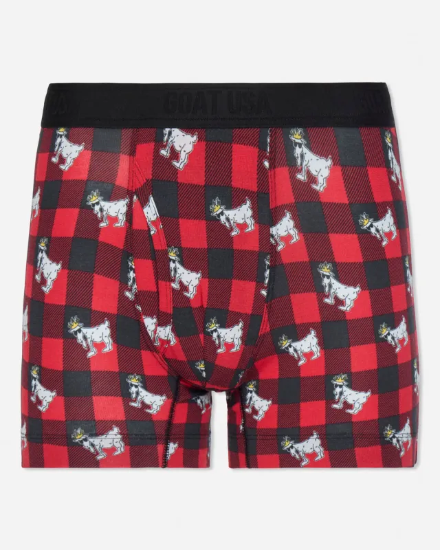 Plaid Boxer Briefs (3x) made by Goat USA
