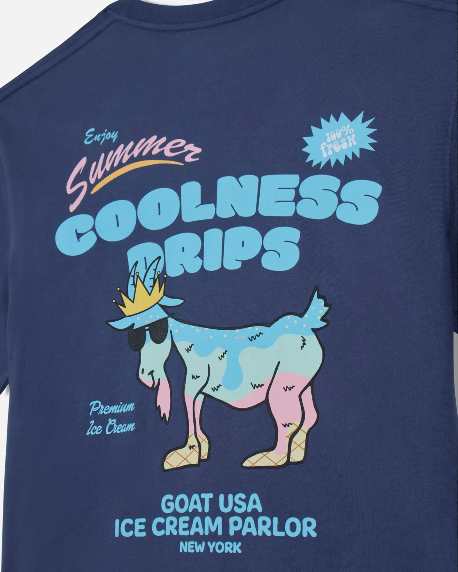 Coolness Drips Ice Cream T-Shirt sold by Goat USA product image thumbnail 2