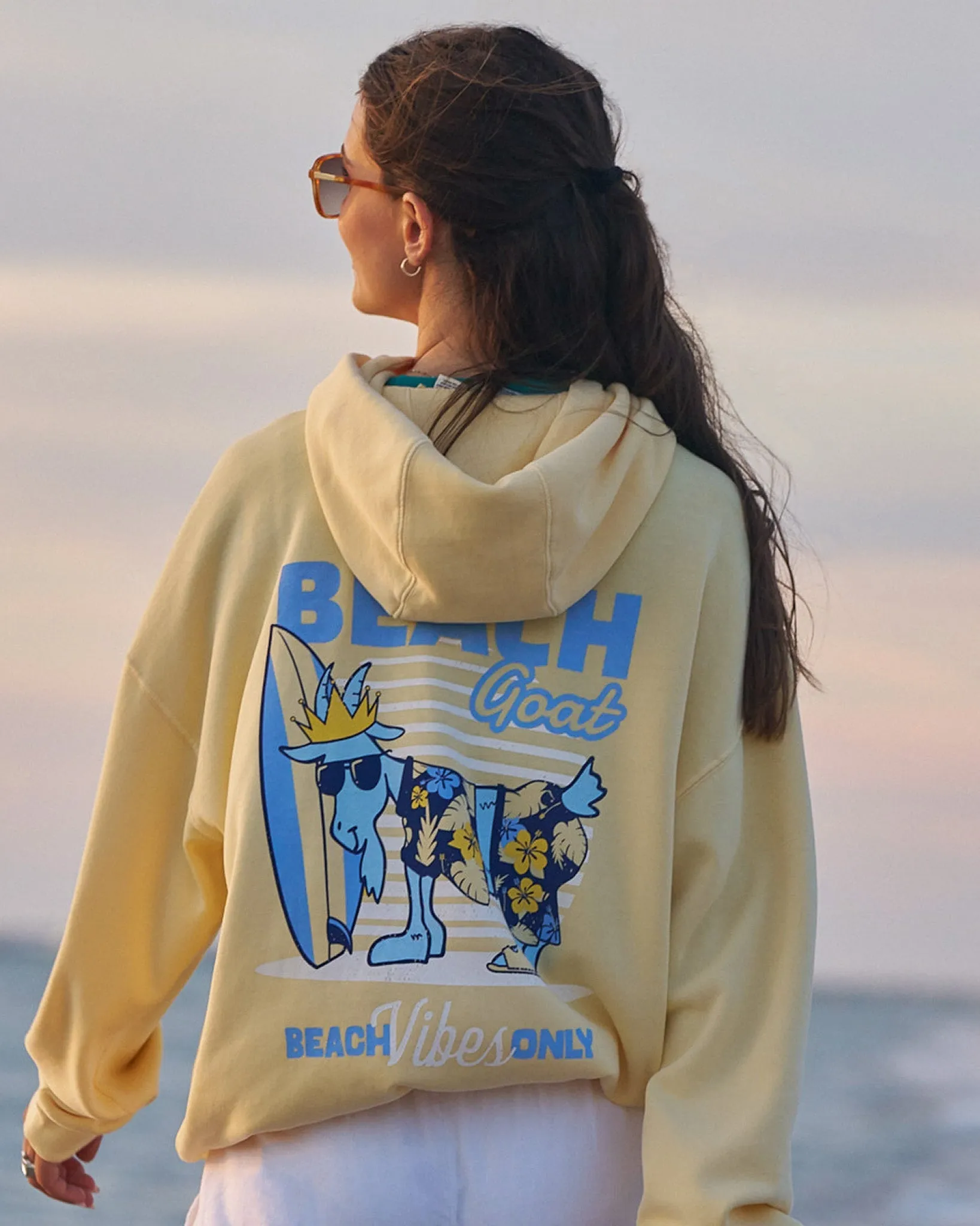 Beach Vibes Only Hooded Sweatshirt sold by Goat USA product image thumbnail 3