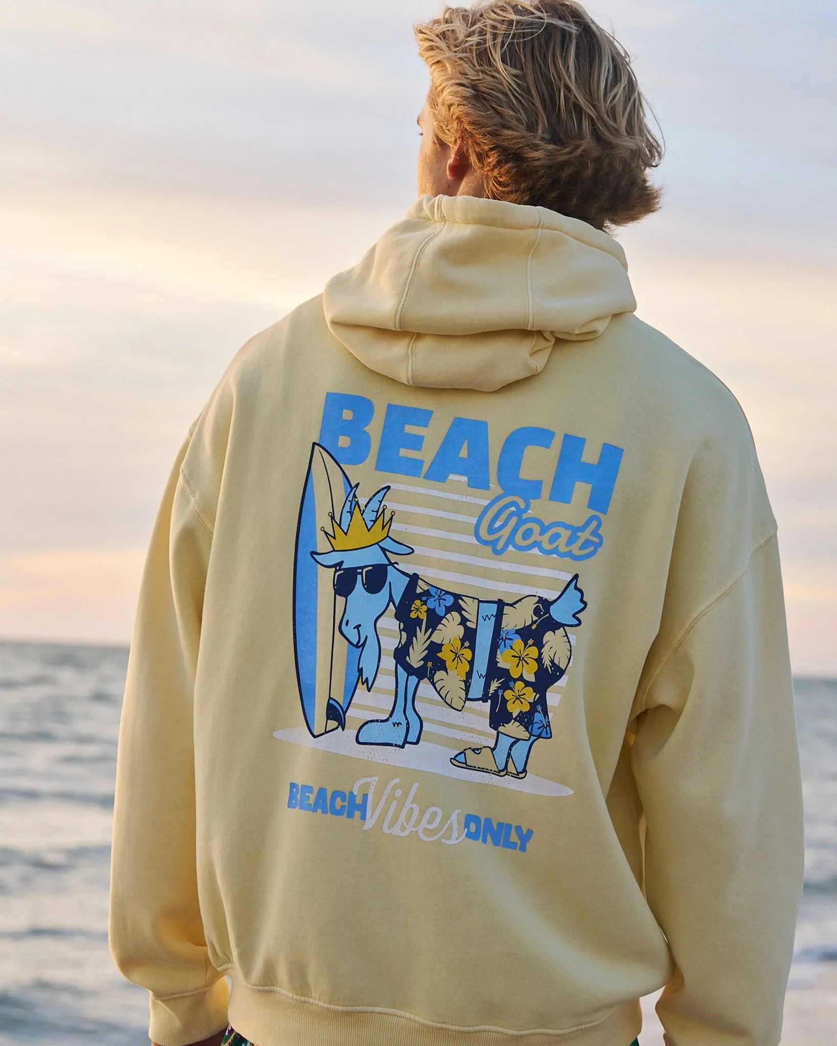 Beach Vibes Only Hooded Sweatshirt sold by Goat USA product image thumbnail 4