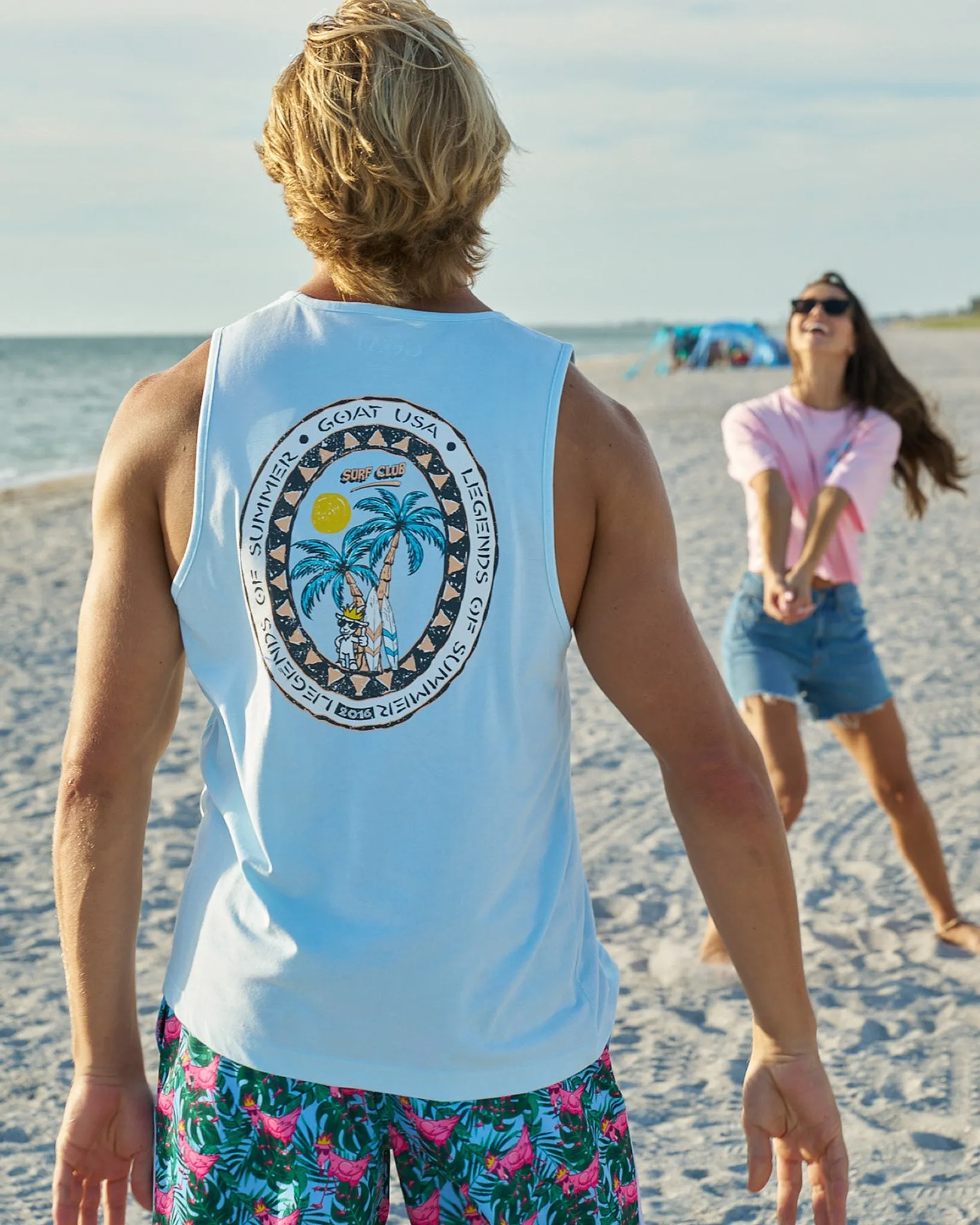 Legends of Summer Palm Tank Top sold by Goat USA