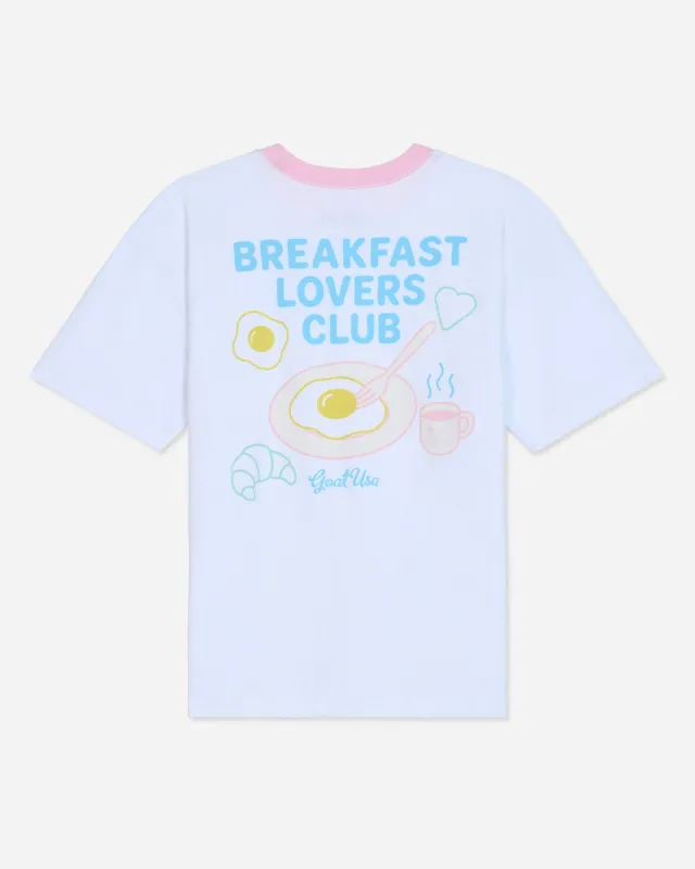 Women's Breakfast Lovers Club Tee made by Goat USA