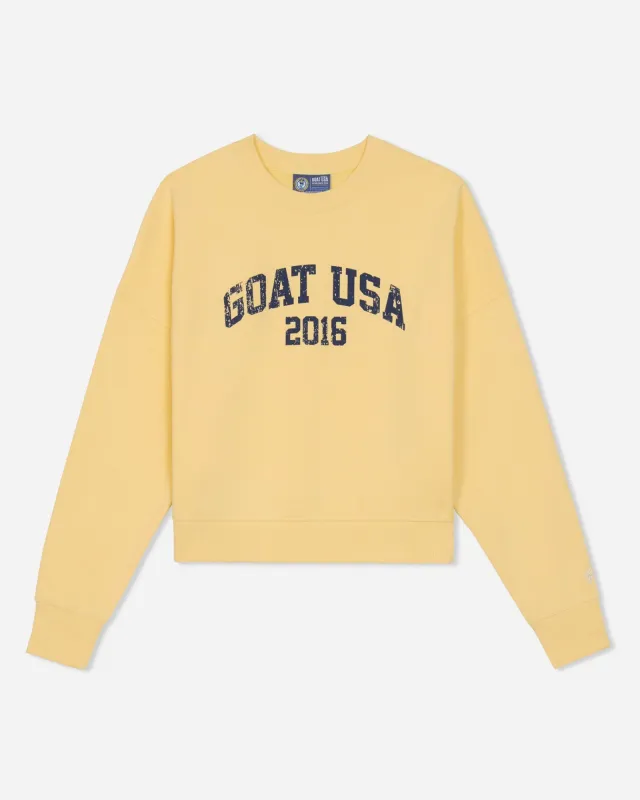 Women's Heritage Logo Sweatshirt made by Goat USA