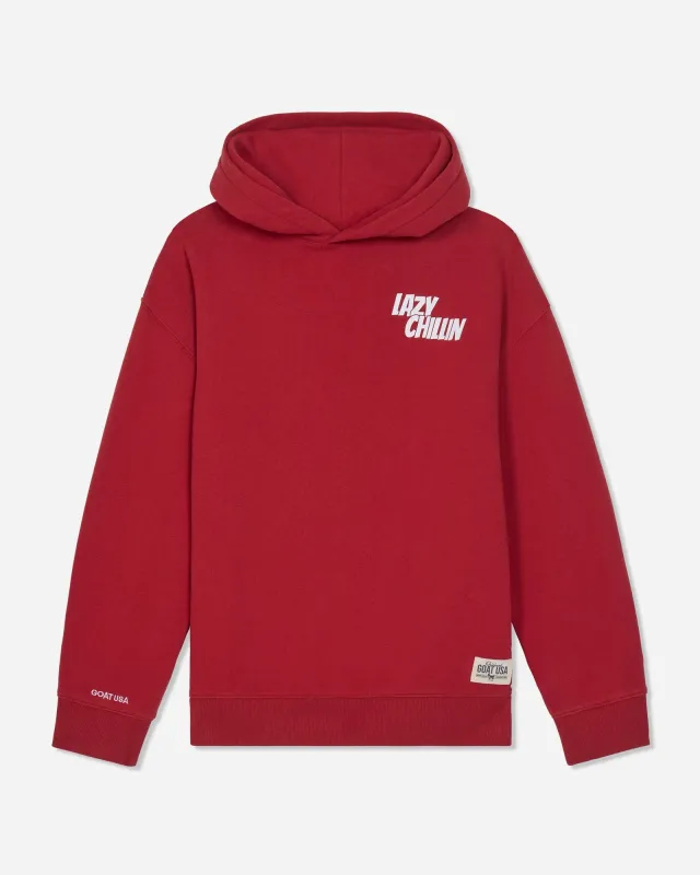 Lazy Chillin Hoodie made by Goat USA