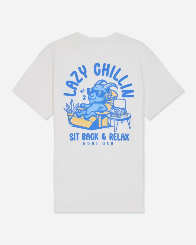 Lazy Chillin Sit Back & Relax T-Shirt made by Goat USA