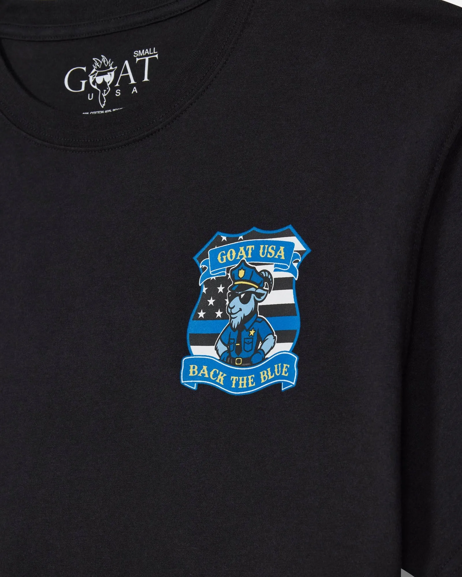 Back the Blue T-Shirt sold by Goat USA product image thumbnail 3