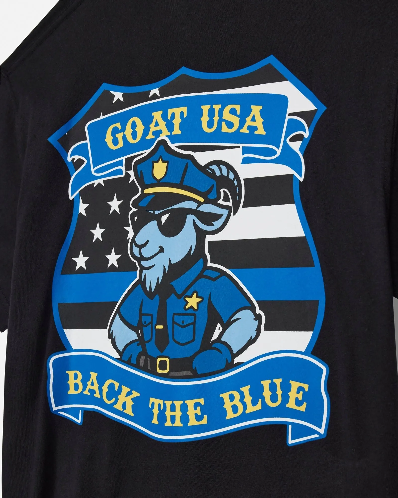 Back the Blue T-Shirt sold by Goat USA product image thumbnail 2