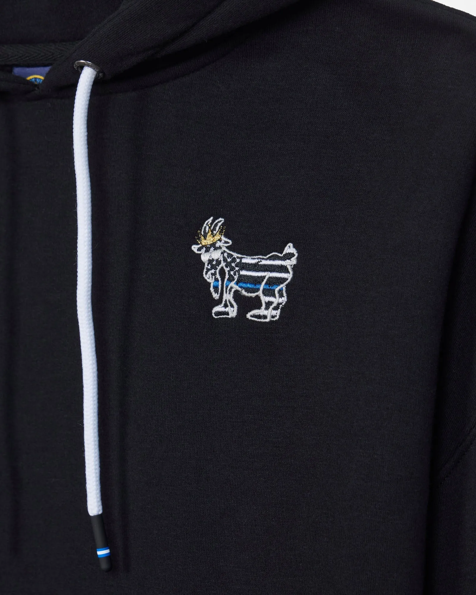 Back the Blue Hooded Sweatshirt sold by Goat USA product image thumbnail 3