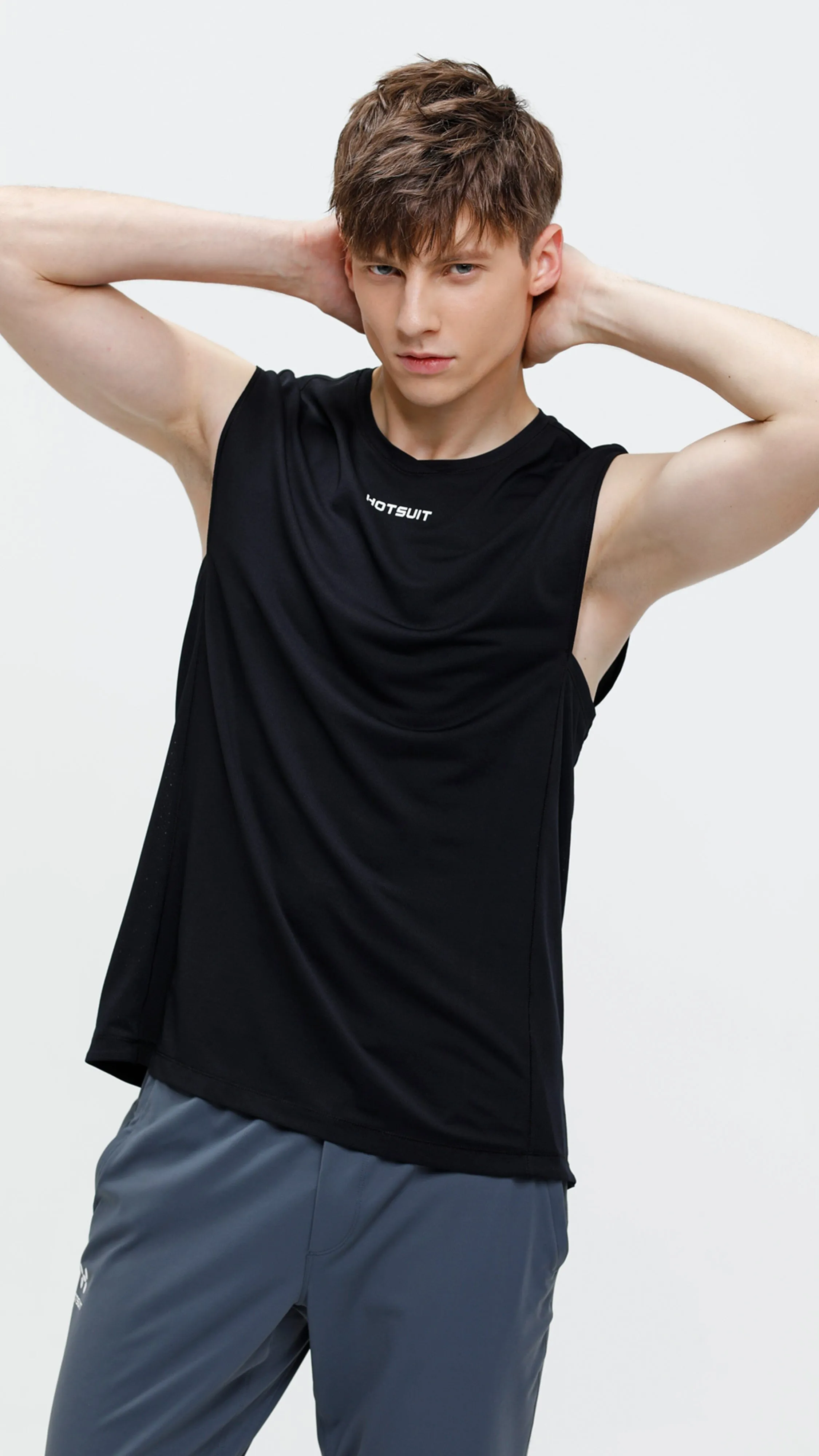 HOTSUIT Men Training Drop Arm Tank sold by Hotsuit product image thumbnail 3